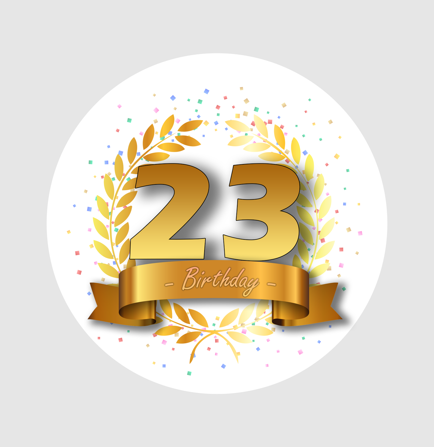 24x Ronde Verjaardag Stickers - Personaliseer je Feest met het Jaartal