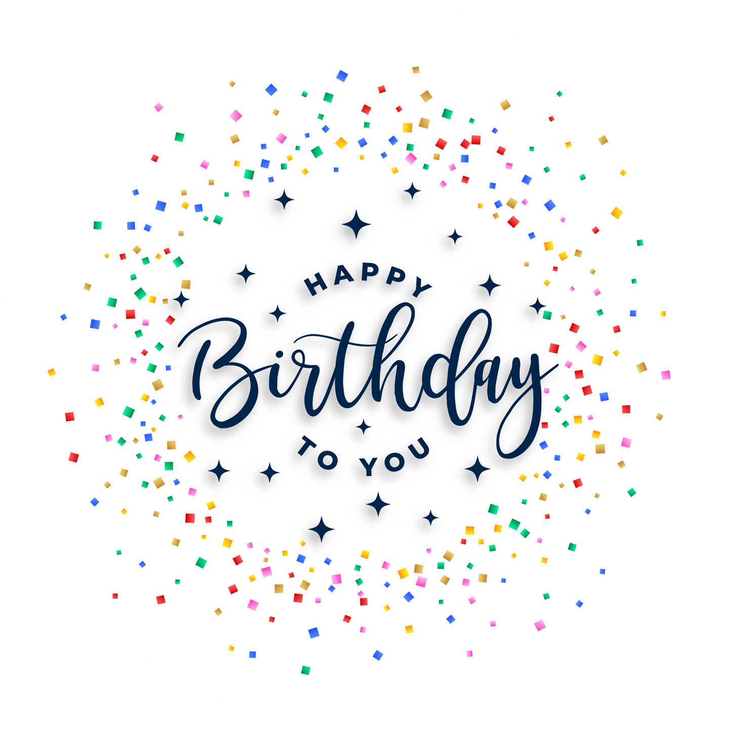 24 Ronde 'Happy Birthday To You' Stickers