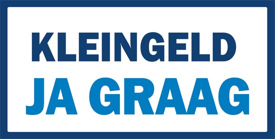 4x Stickers - Pinnen, Contant of Kleingeld JA GRAAG!
